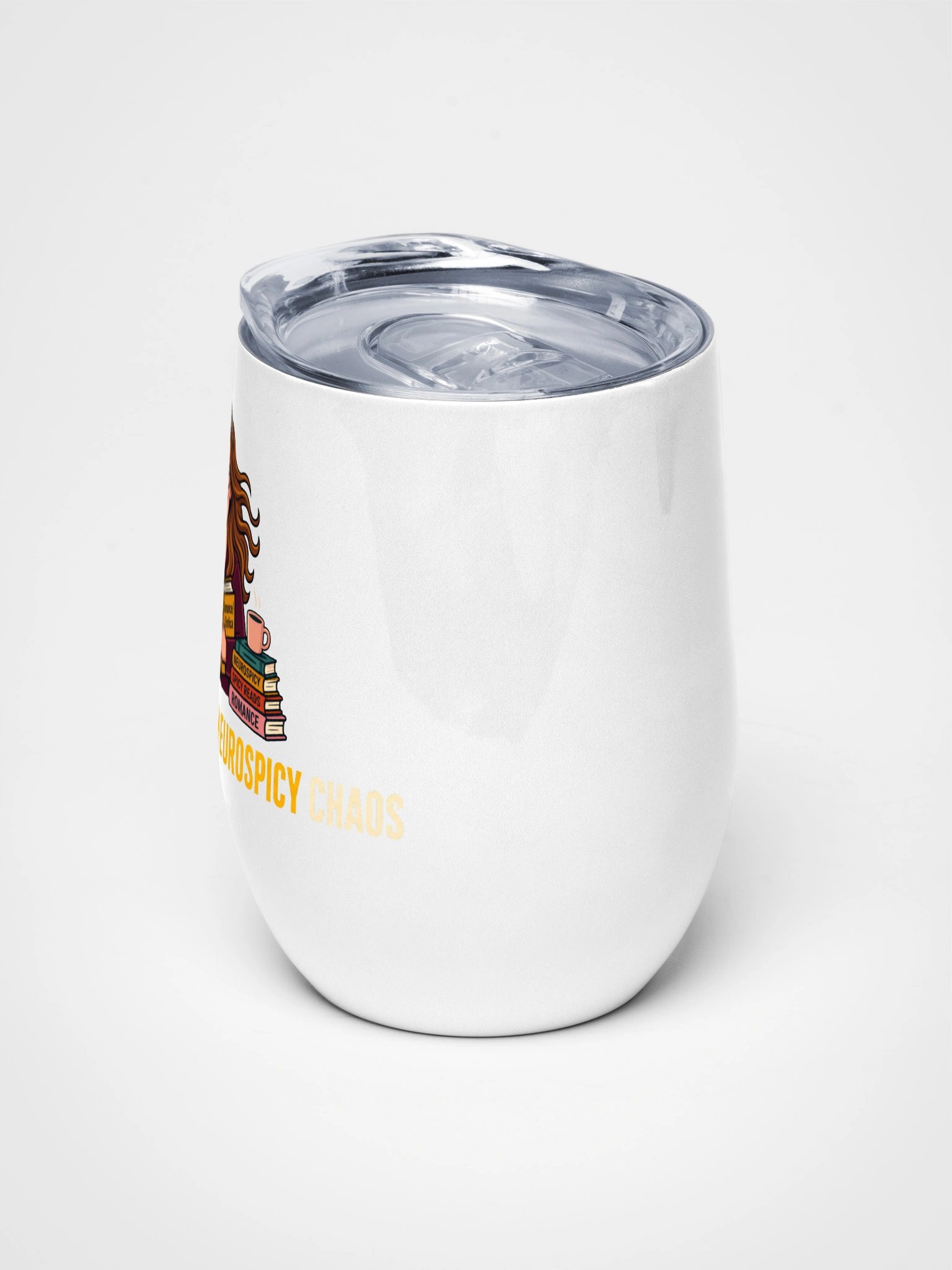 Sarcasm, Books, & Neurospicy Chaos Wine Tumbler product image (5)