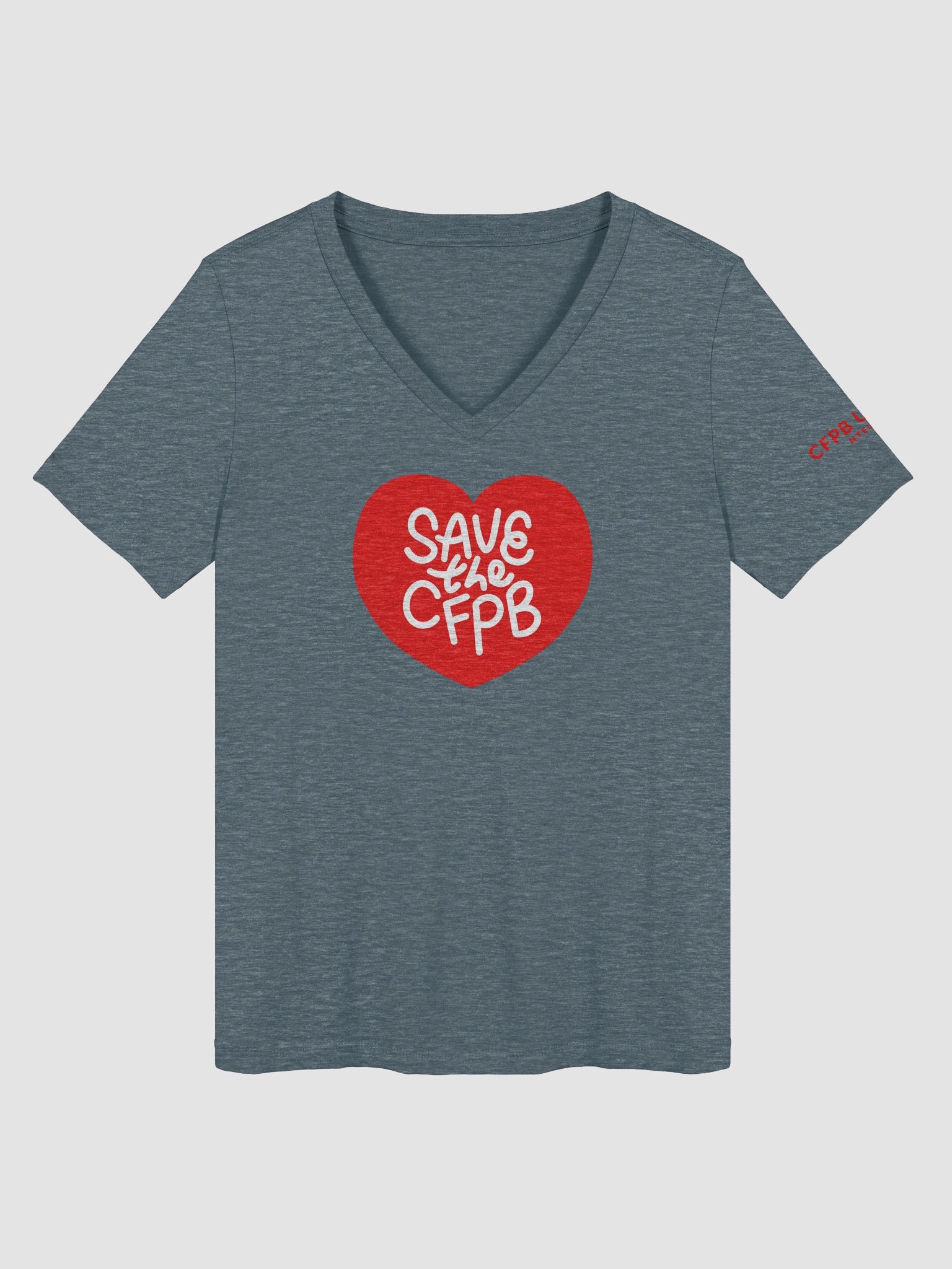 Save the CFPB Women's Cut V-Neck T-shirt product image (3)