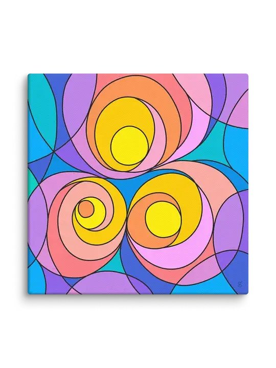 Spiral Serenade Canvas - Abstract Square No. 1 product image (137)