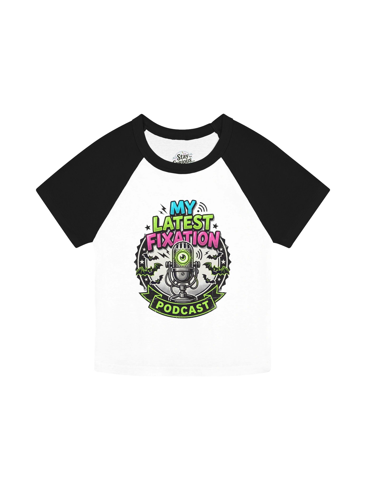 My Latest Fixation Podcast Spooky Microphone Baby Tee product image (1)