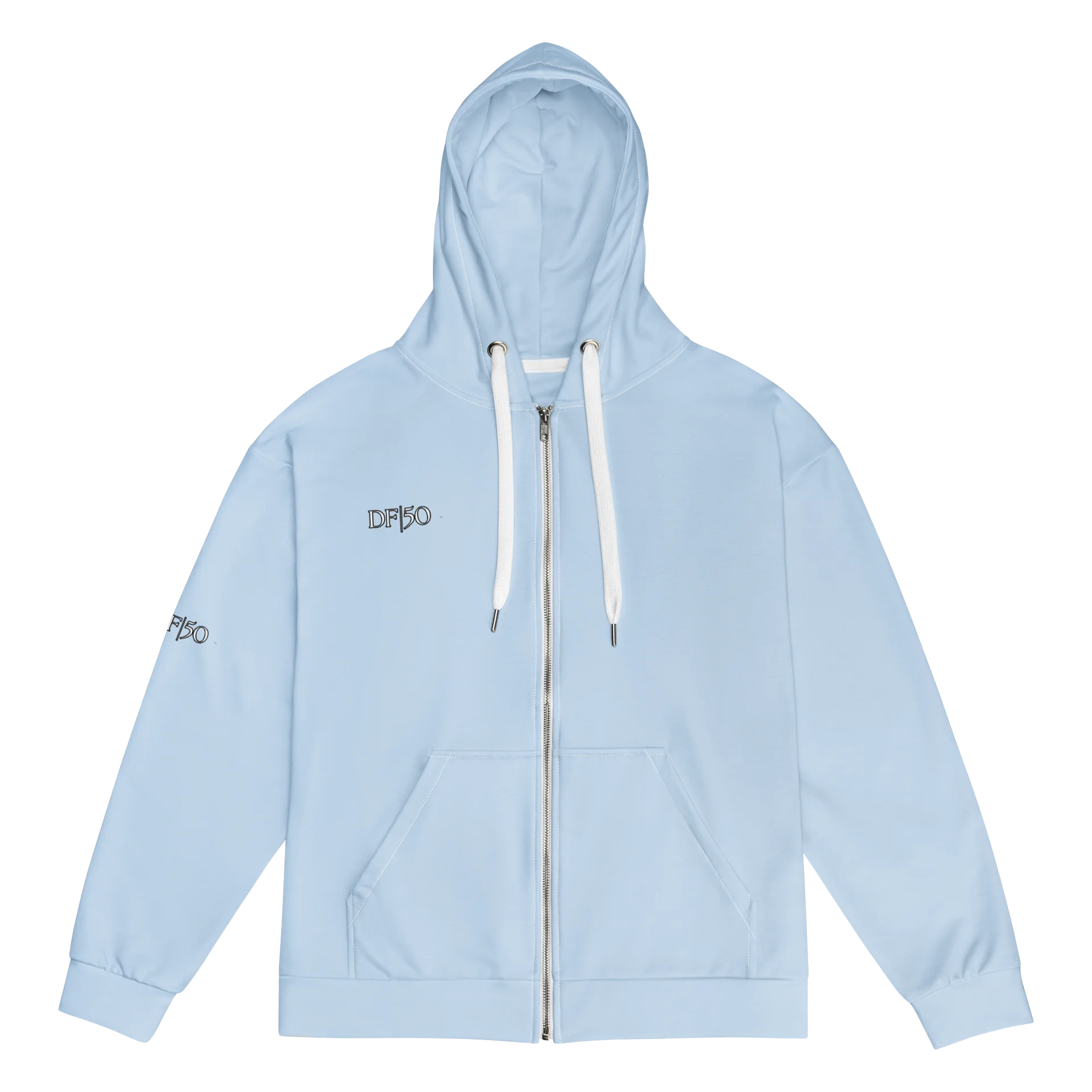 DF50 YOU ARE TIMELESS Powder Rain Cloud ZIP HOODIE MADE WITH RECYCLED POLYESTER UNISEX product image (1)