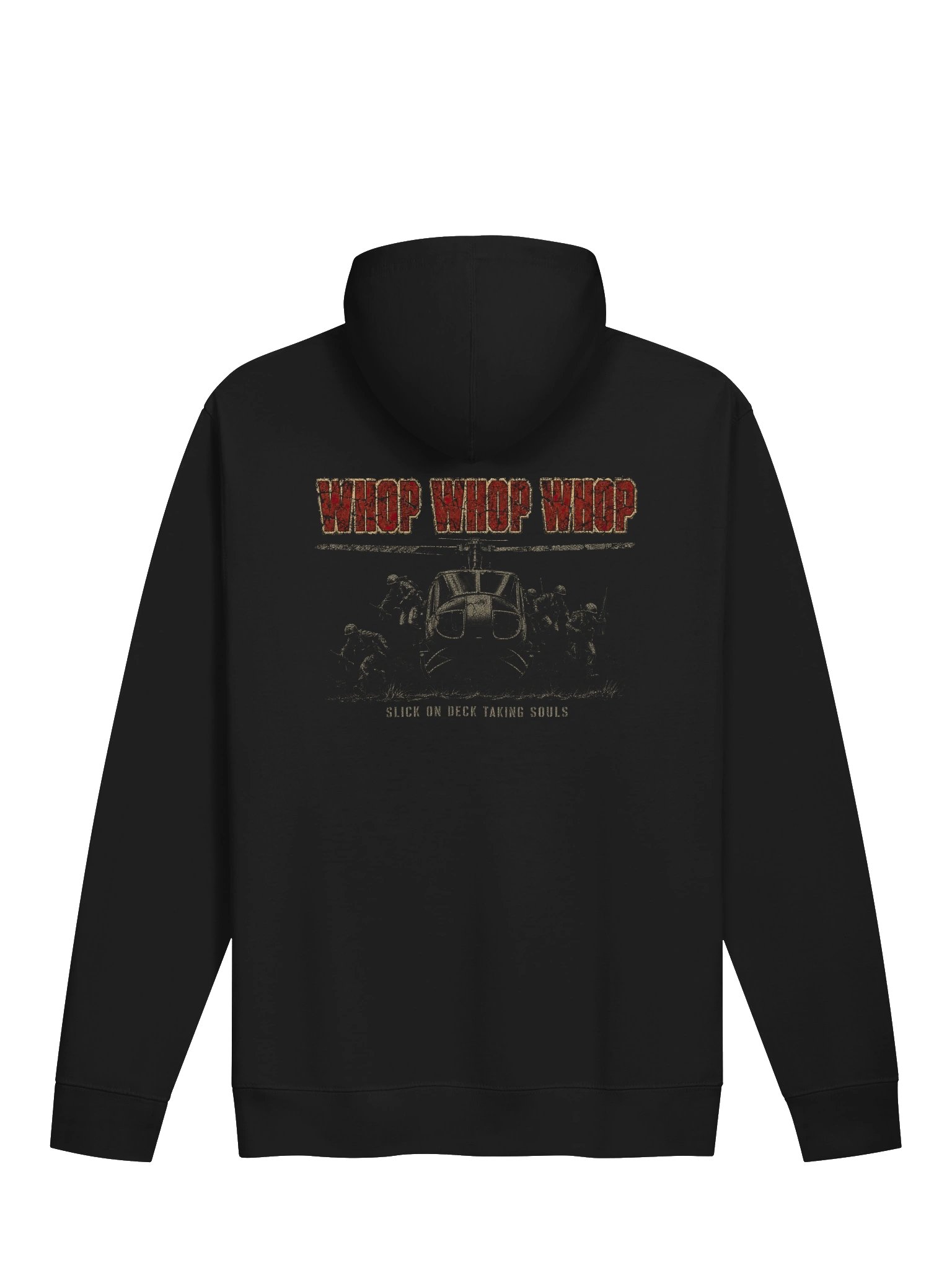 WHOP WHOP WHOP | UH-1 Huey Door Gunner Hoodie | Vietnam Air Cav Military Metal Graphic product image (1)