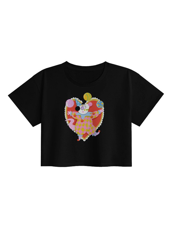 Opossum Clown Heart Crop Top product image (1)
