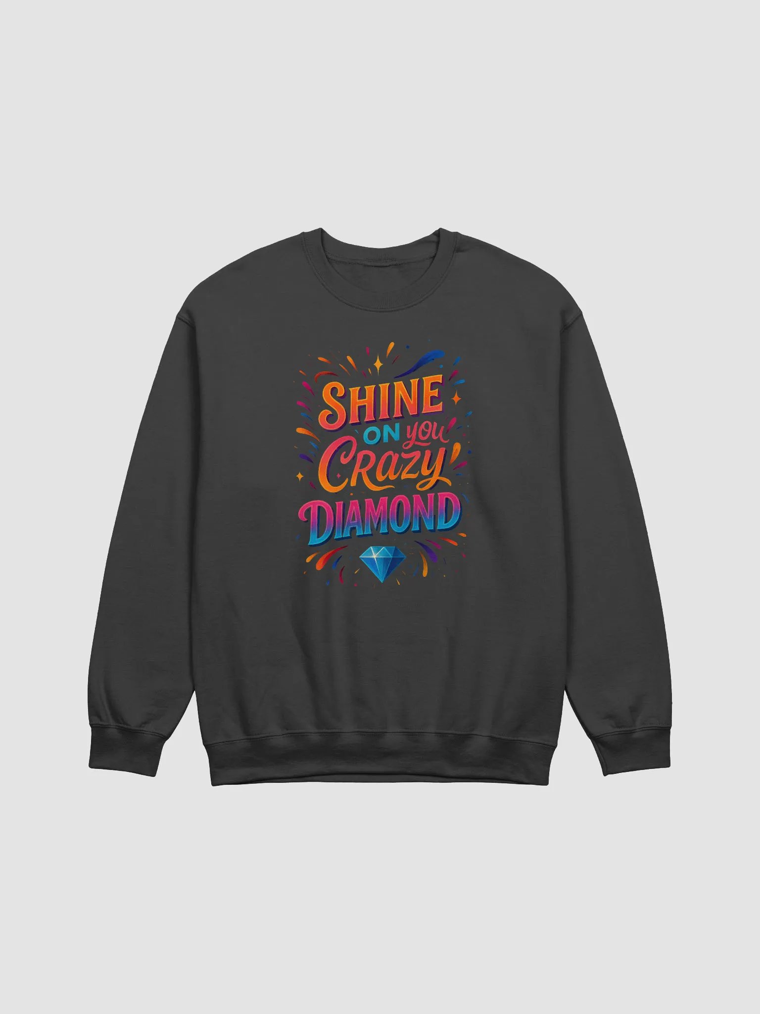 Shine On You Crazy Diamond Sweatshirt – Colorful Uplifting Style product image (2)