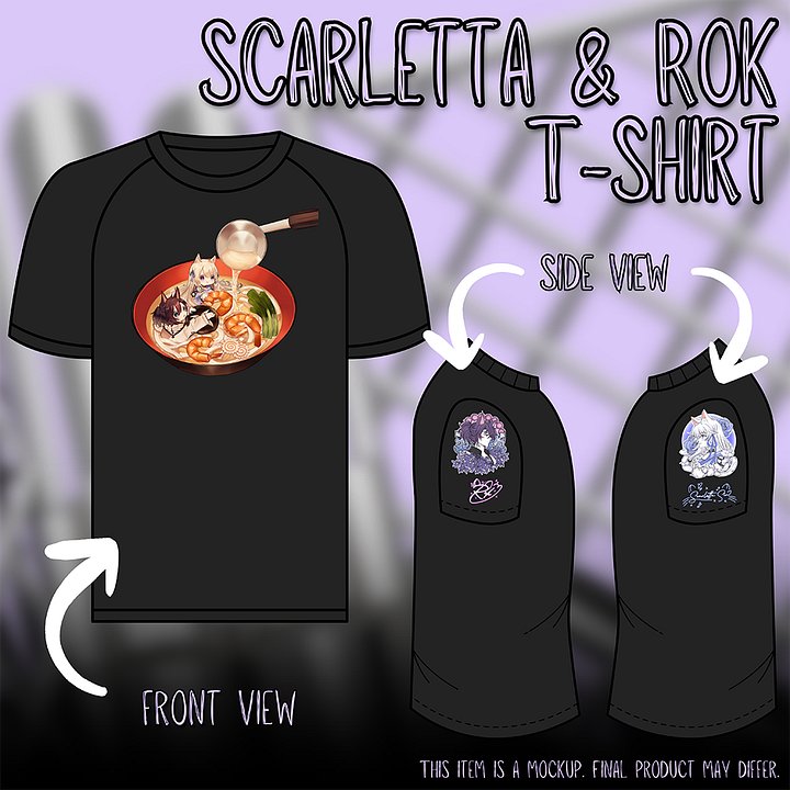 Scarletta & Rok Sticker T-Shirt product image (1)
