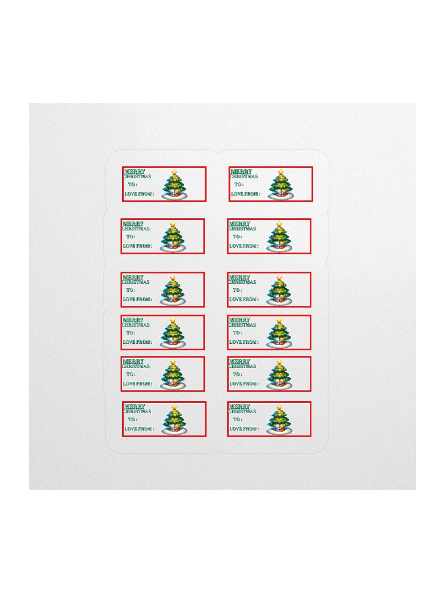 FESTIVE TEDDY BEAR HUGCHRISTMAS GIFT TAG SET product image (1)