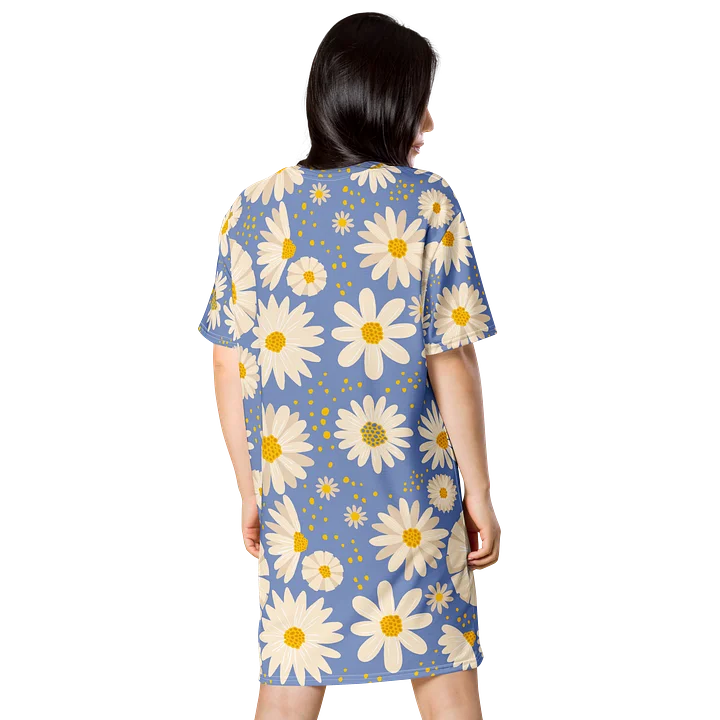 Blue Daisy All-Over Print T-Shirt Dress product image (2)
