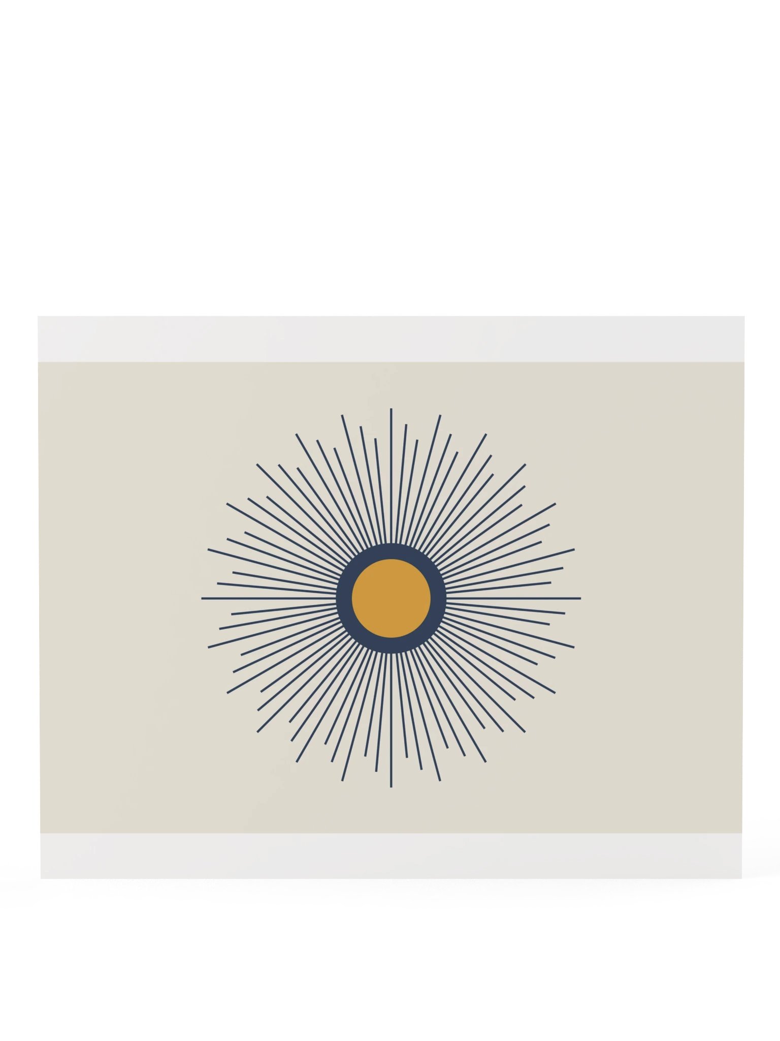 Navy Sunburst Print | Mid Century Bathroom Wall Art product image (8)