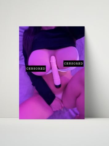 Cosplay Corner x Wavebunny.exe NSFW Metal Print | Purple Cleavage Hold 8x10 Metal Print product image (1)