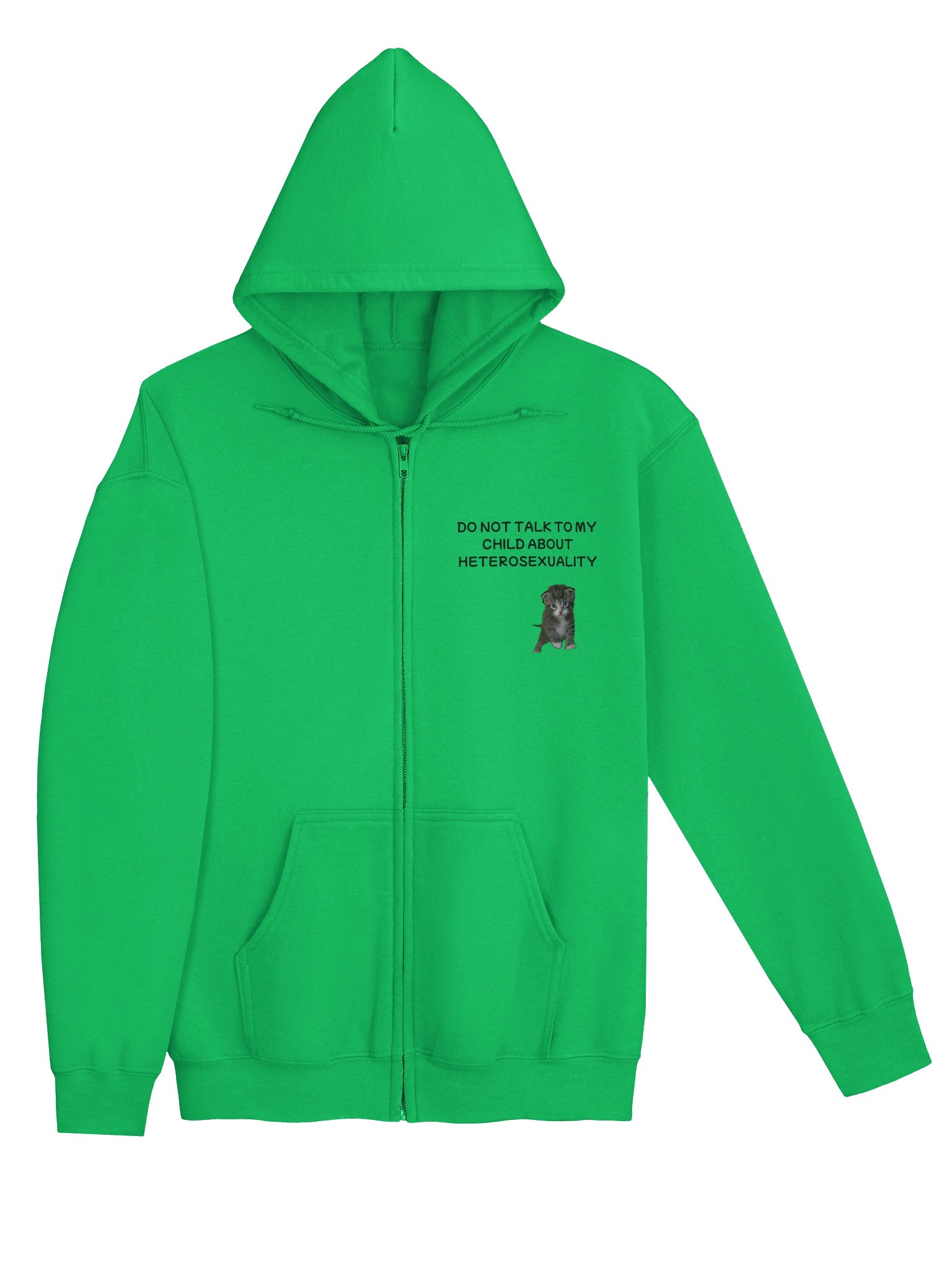 Do Not Talk To My Child About Heterosexuality Cat Zip Hoodie product image (27)