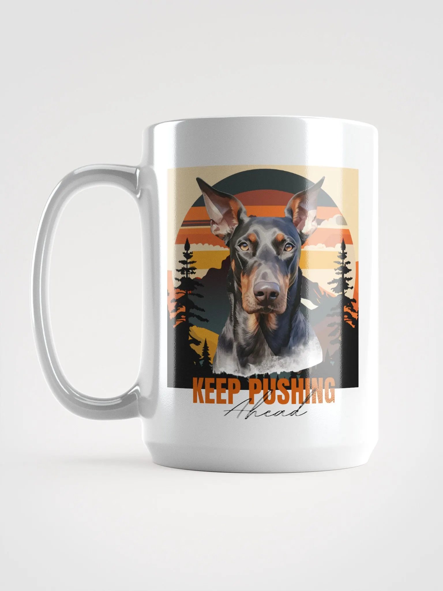 Keep Pushing Ahead Doberman Mug product image (8)