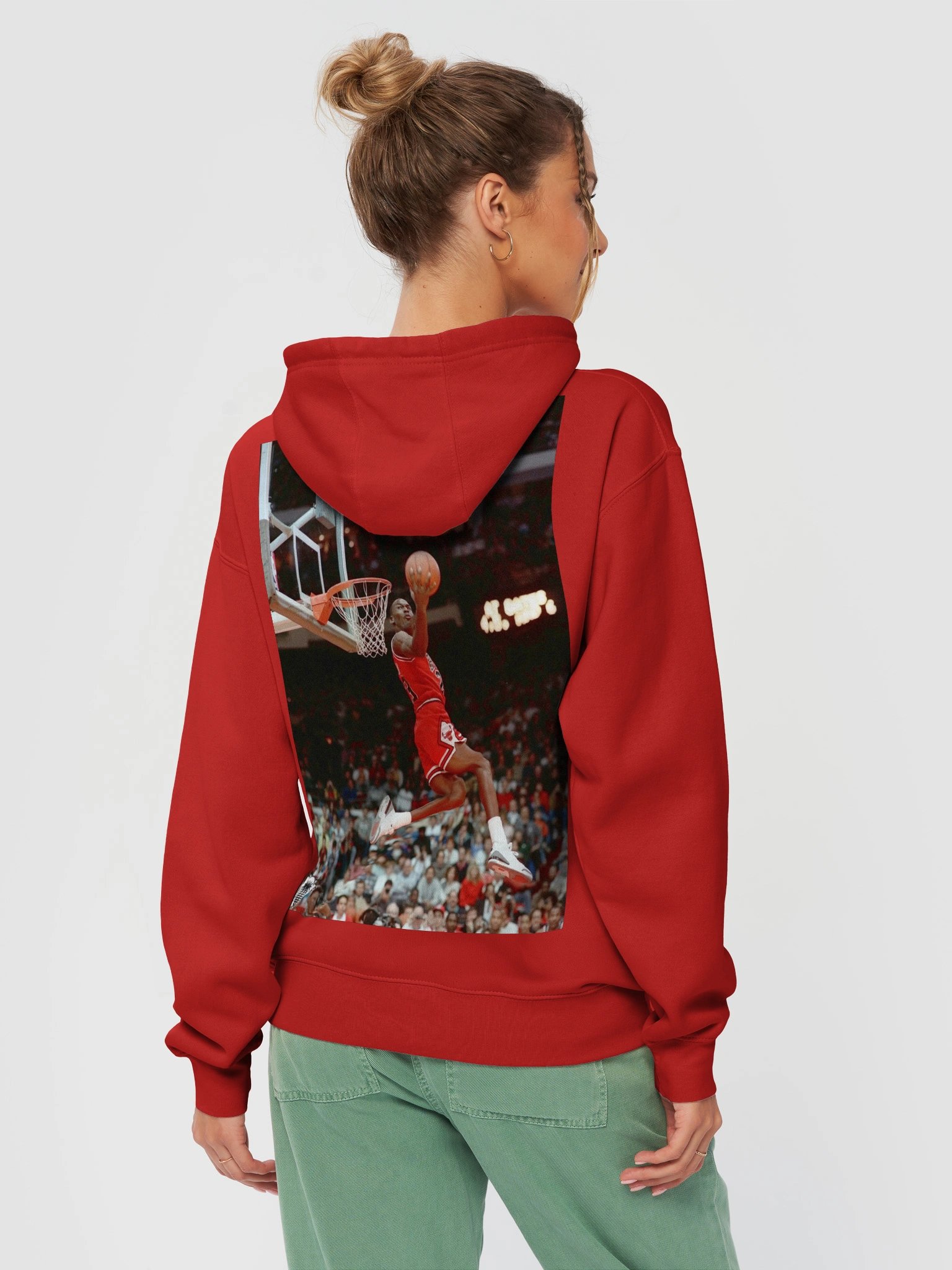 90s VINTAGE RETRO AIR JORDAN FREE THROW DUNK HOODIE product image (30)