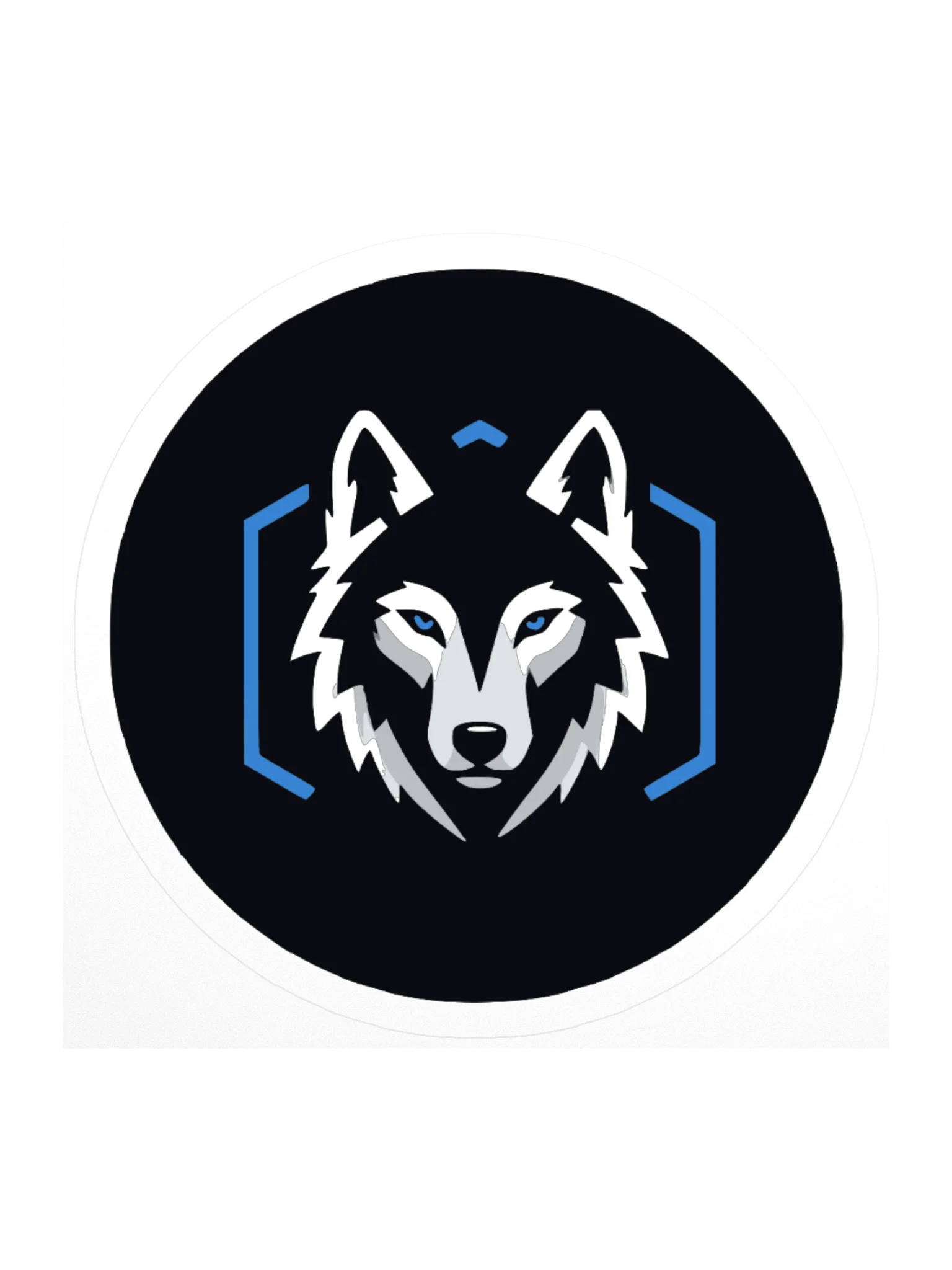 Geometric Wolf Kiss Cut Sticker product image (1)
