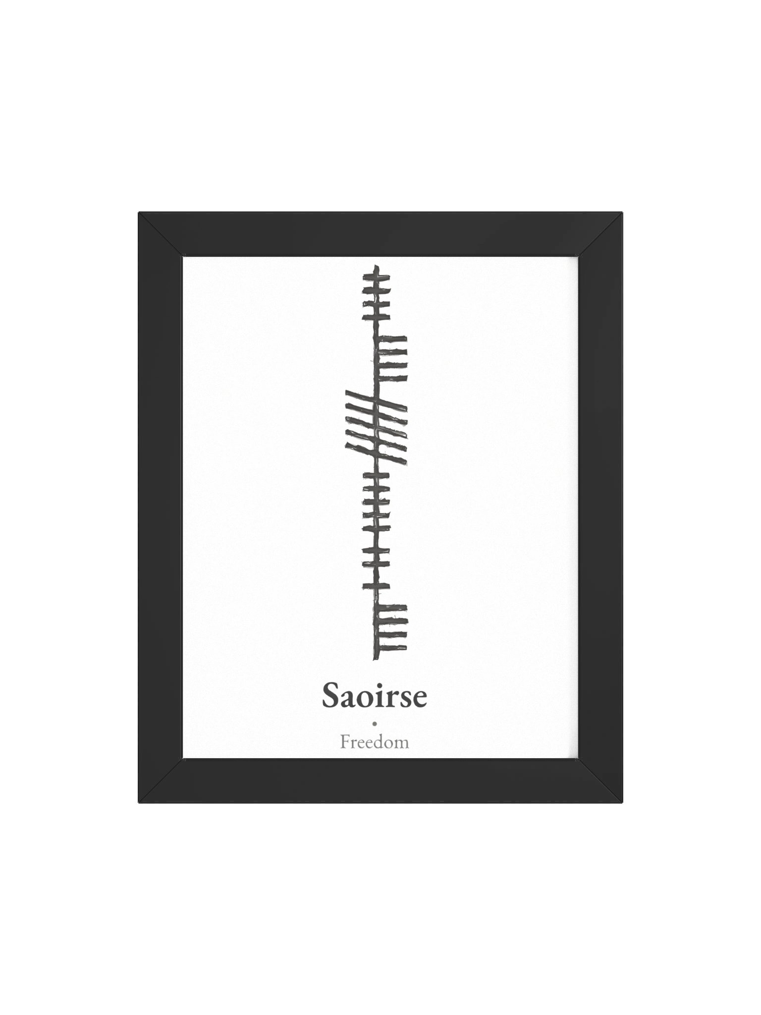 Saoirse – Irish Word for Freedom Ogham Framed Art Print product image (4)