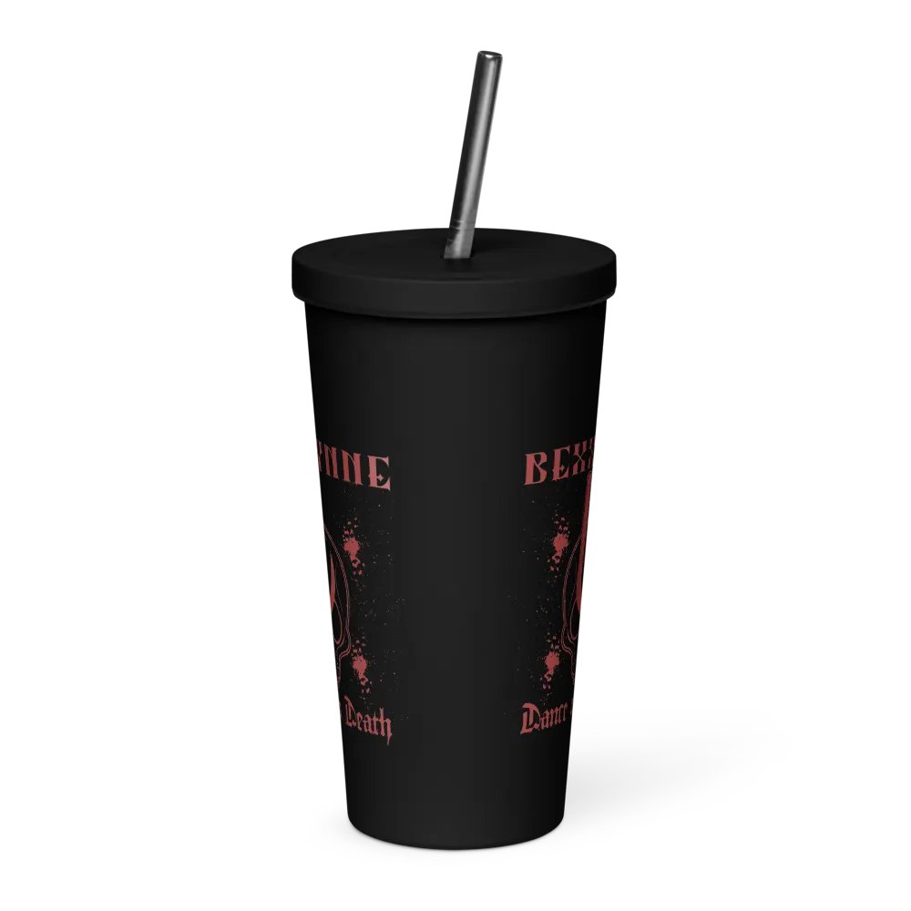 DANCE WITH DEATH INSULATED TUMBLER WITH A STRAW product image (3)