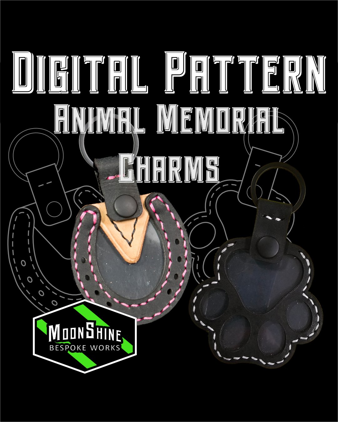 Animal Print Memorial Keychain Bag Charm Digital Patterns product image (1)