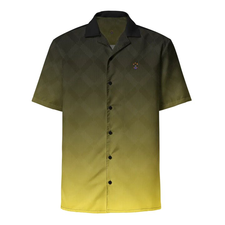 Black and Gold Blessed by God Button-up Shirt product image (2)