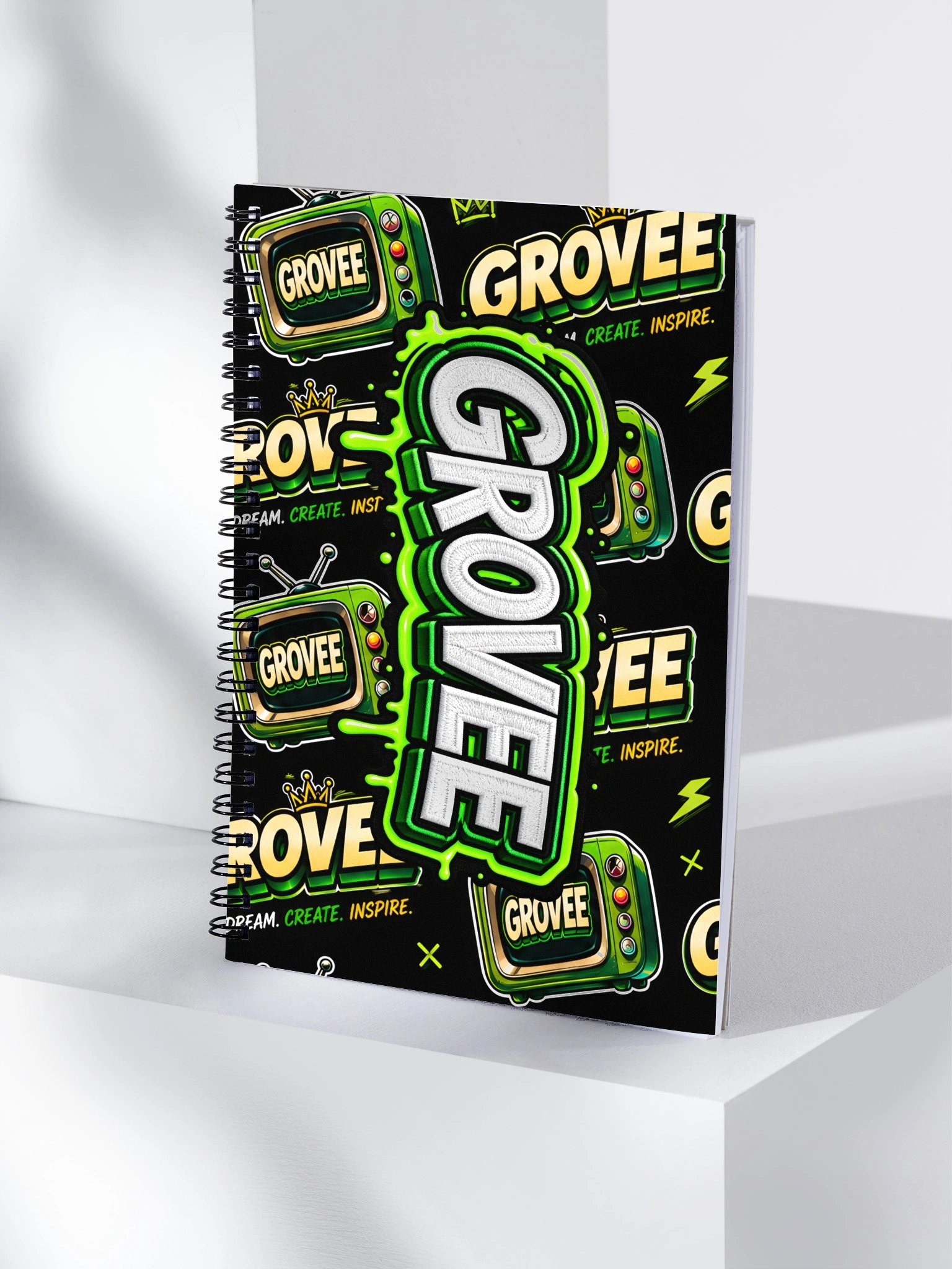 GROVEE Neon Retro Spiral Notebook product image (4)