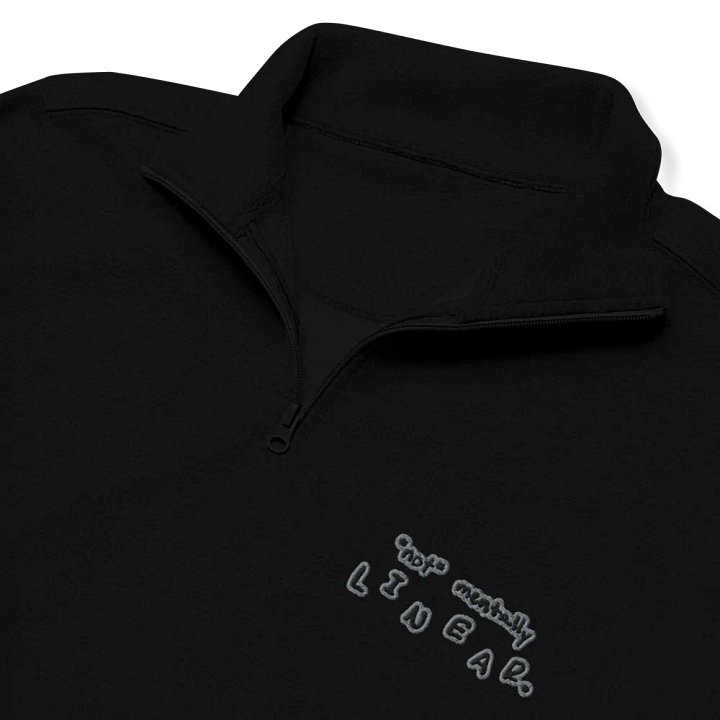 *not* mentally linear. (smoke design) embroidered quarter zip product image (1)