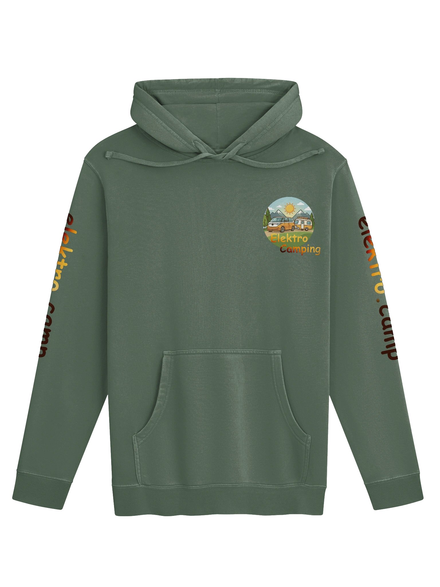Independent Trading Co. Pigment Dyed Hoodie Elektro Camping product image (1)