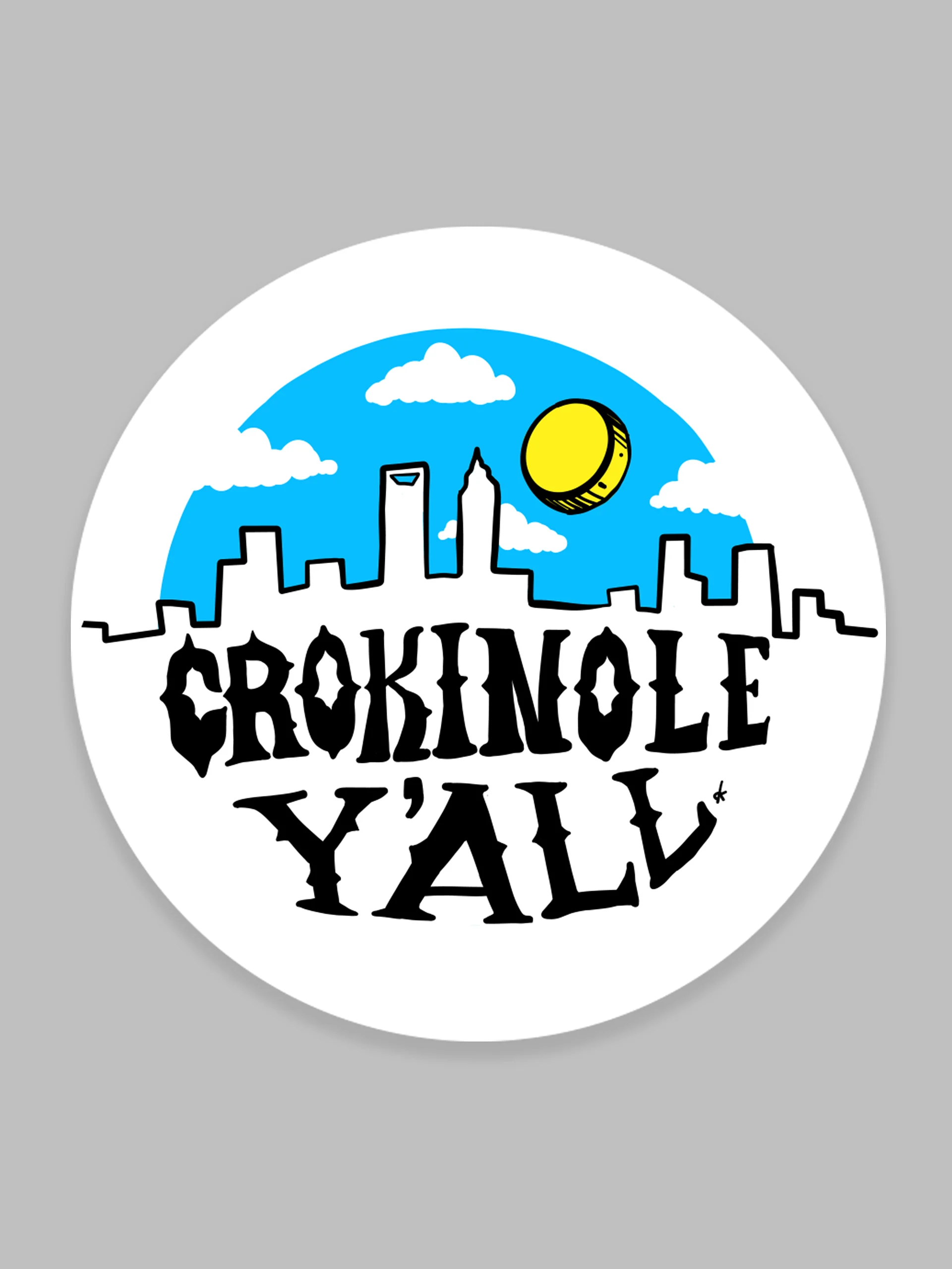 Crokinole Y'all Sticker product image (1)
