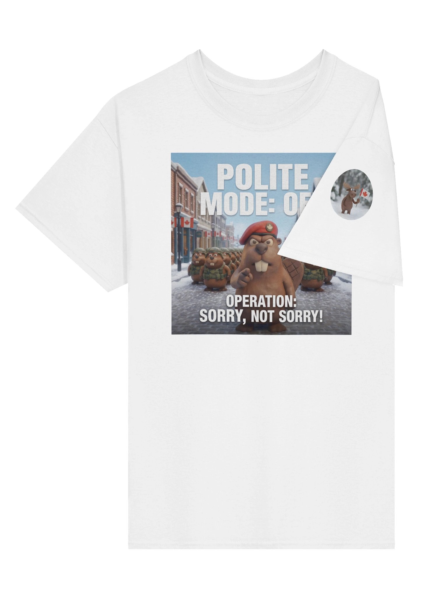 Polite Mode: Off | Command Center Heavyweight Tee (White) product image (3)