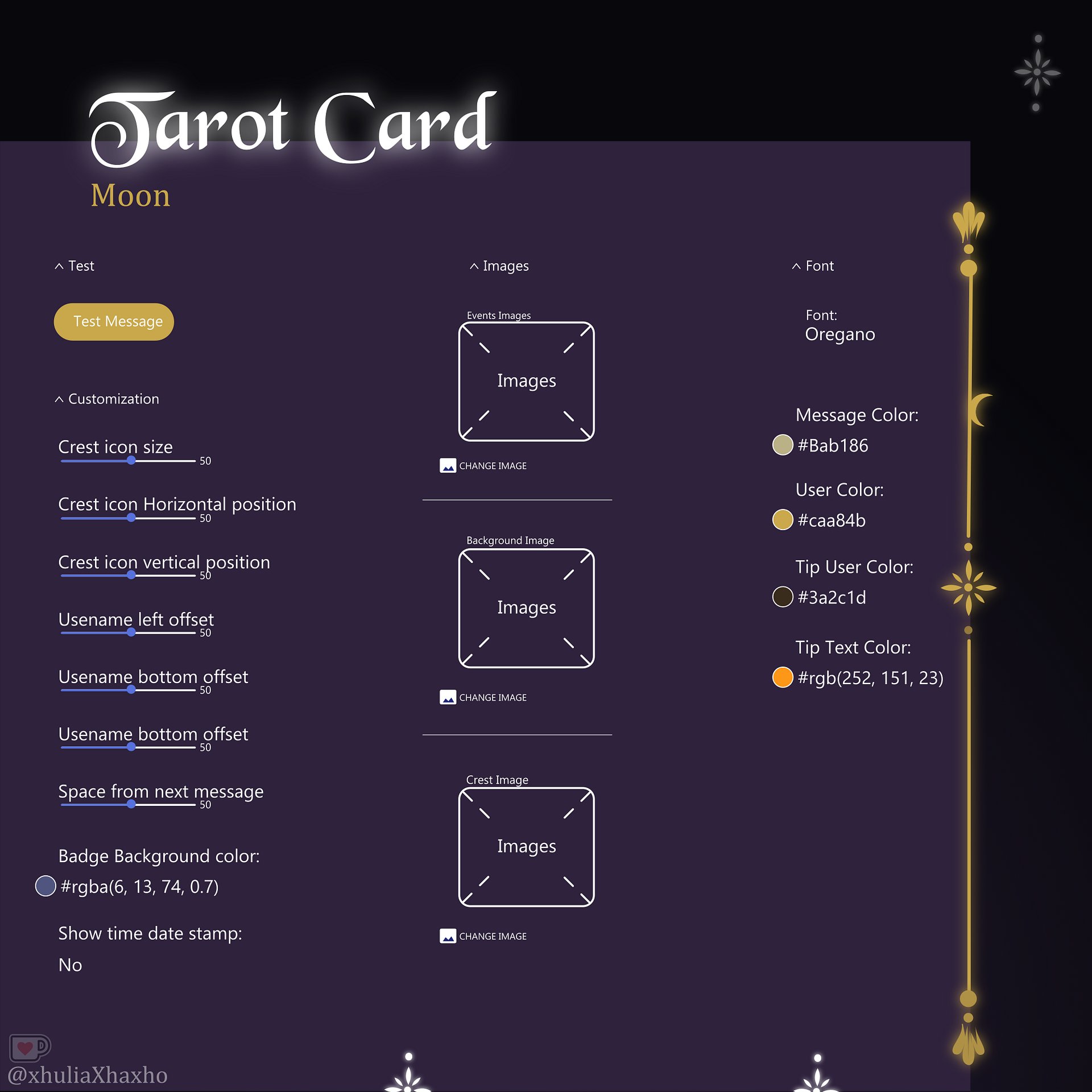 SIMPLE Dark STREAM OVERLAY Celestial, Dark overlay pack, Celestial Animated Overlay, Stream overlay pack, Black and gold Overlay product image (4)