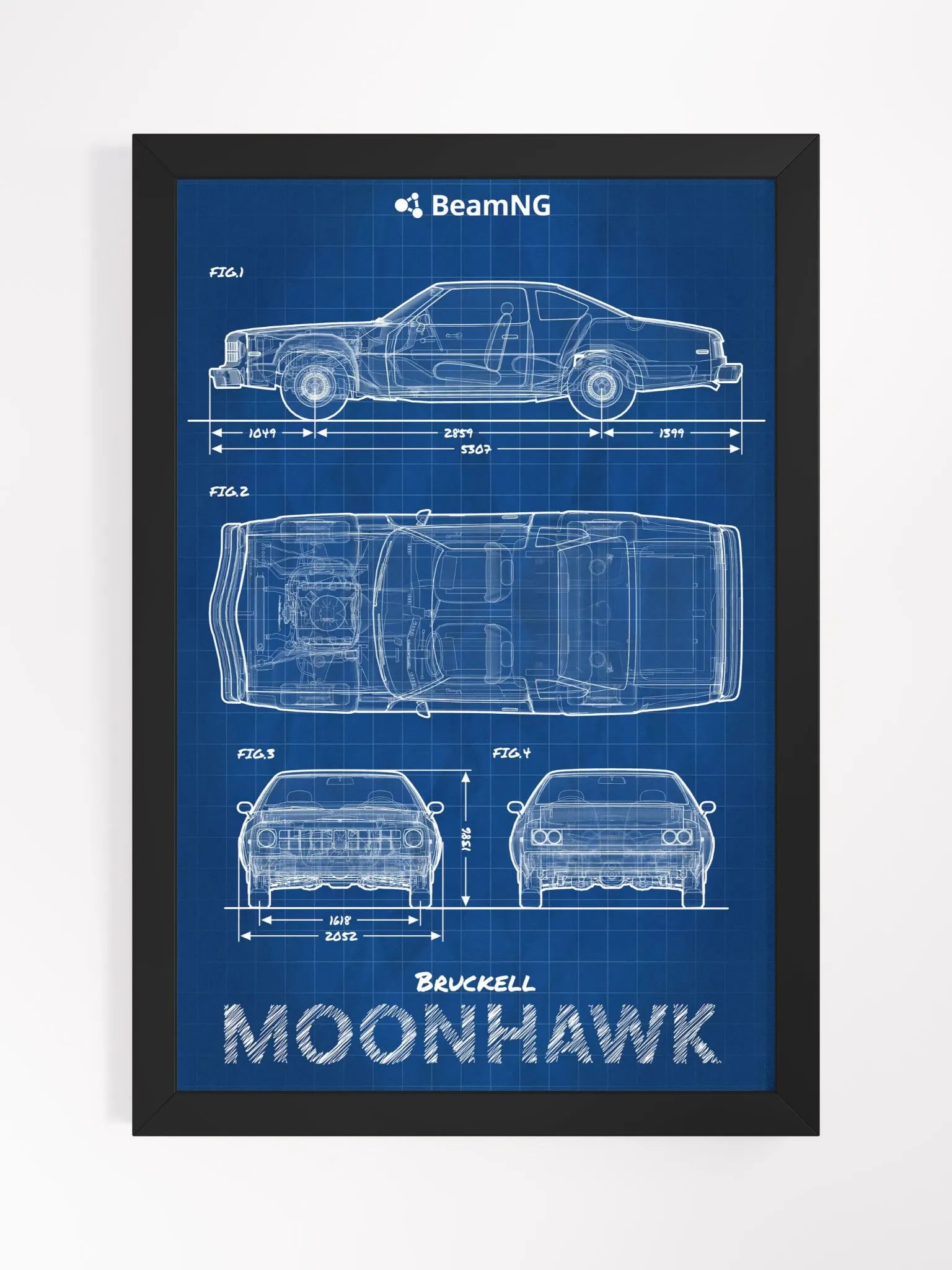 Framed Poster: Bruckell Moonhawk Blueprint product image (1)