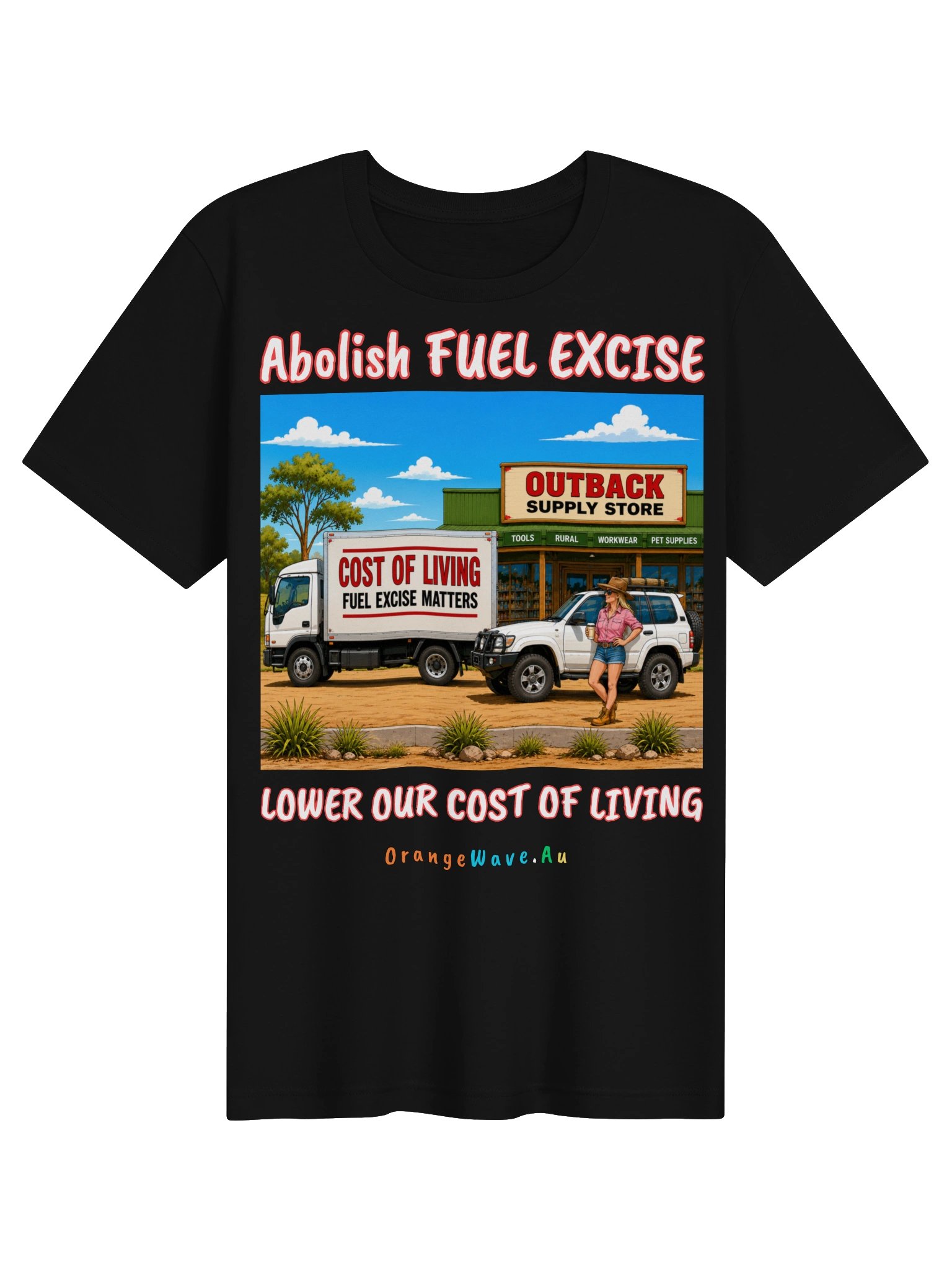 Abolish Fuel Excise Campaign f&b t-shirt product image (1)