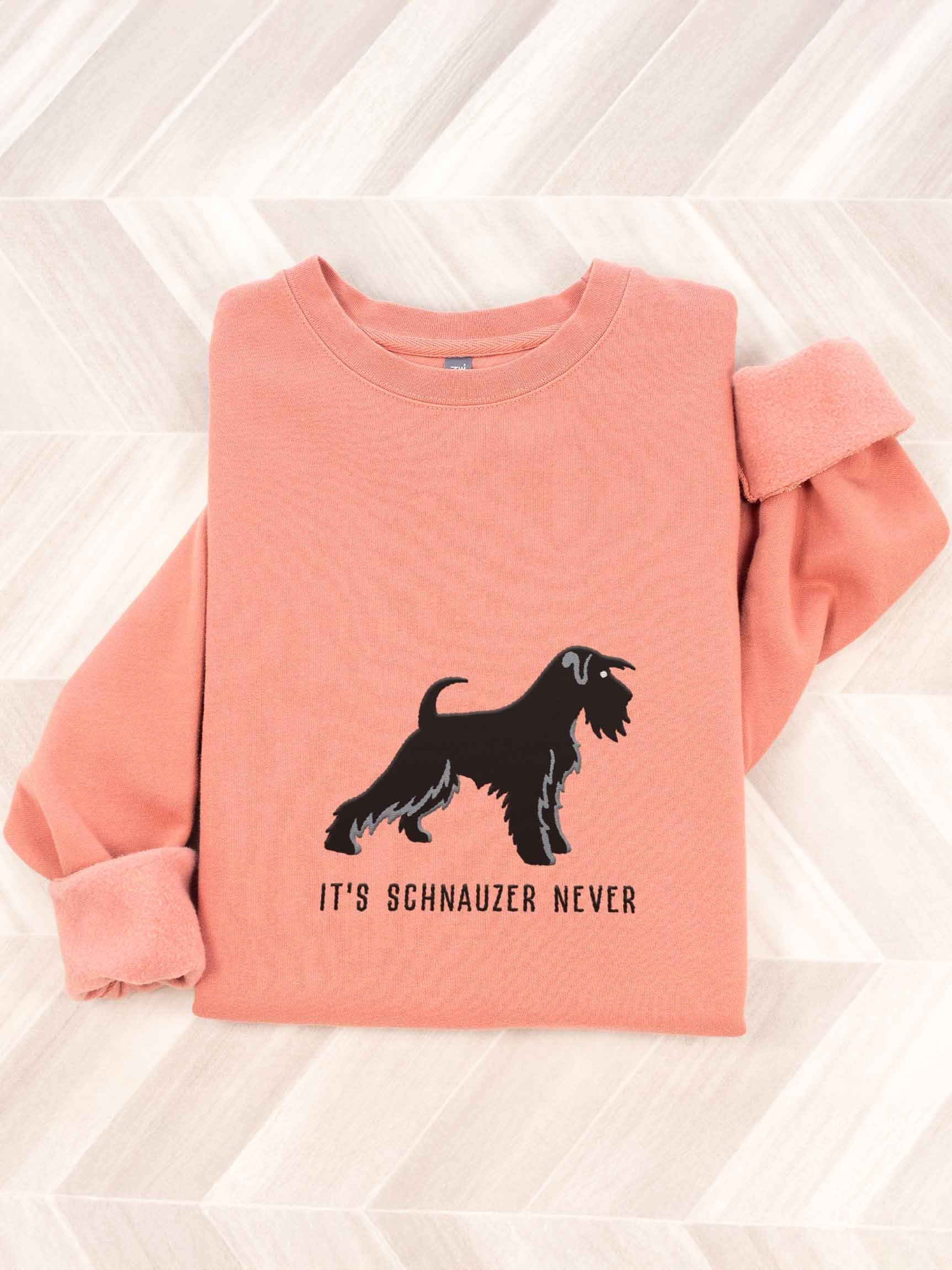 It's Schnauzer Never Sweatshirt (Embroidered) of a Miniature Schnauzer(Black) product image (1)