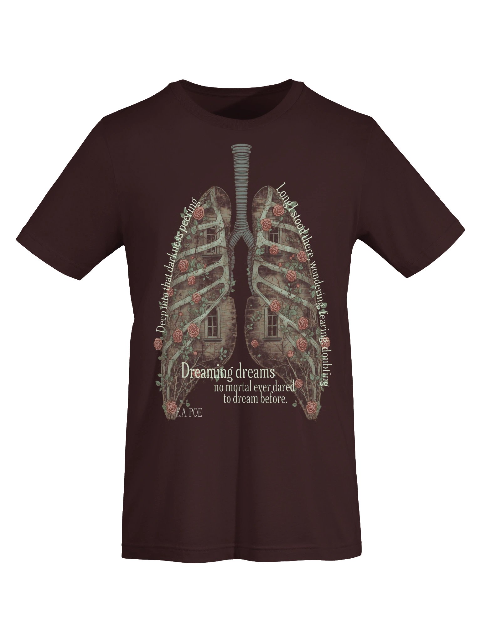 Edgar Allan Poe Literary Tee, Gothic Anatomy Art, Dark Academia Graphic product image (21)