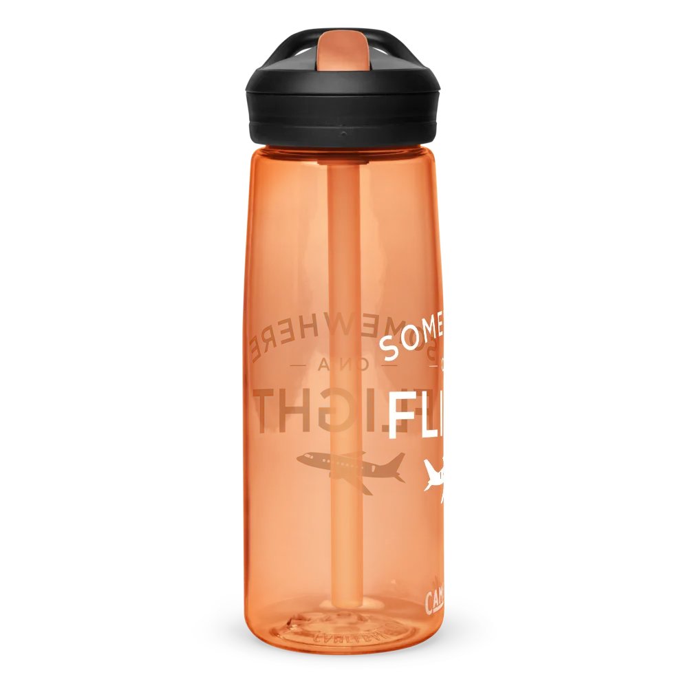 Somewhere on a Flight Water Bottle product image (2)