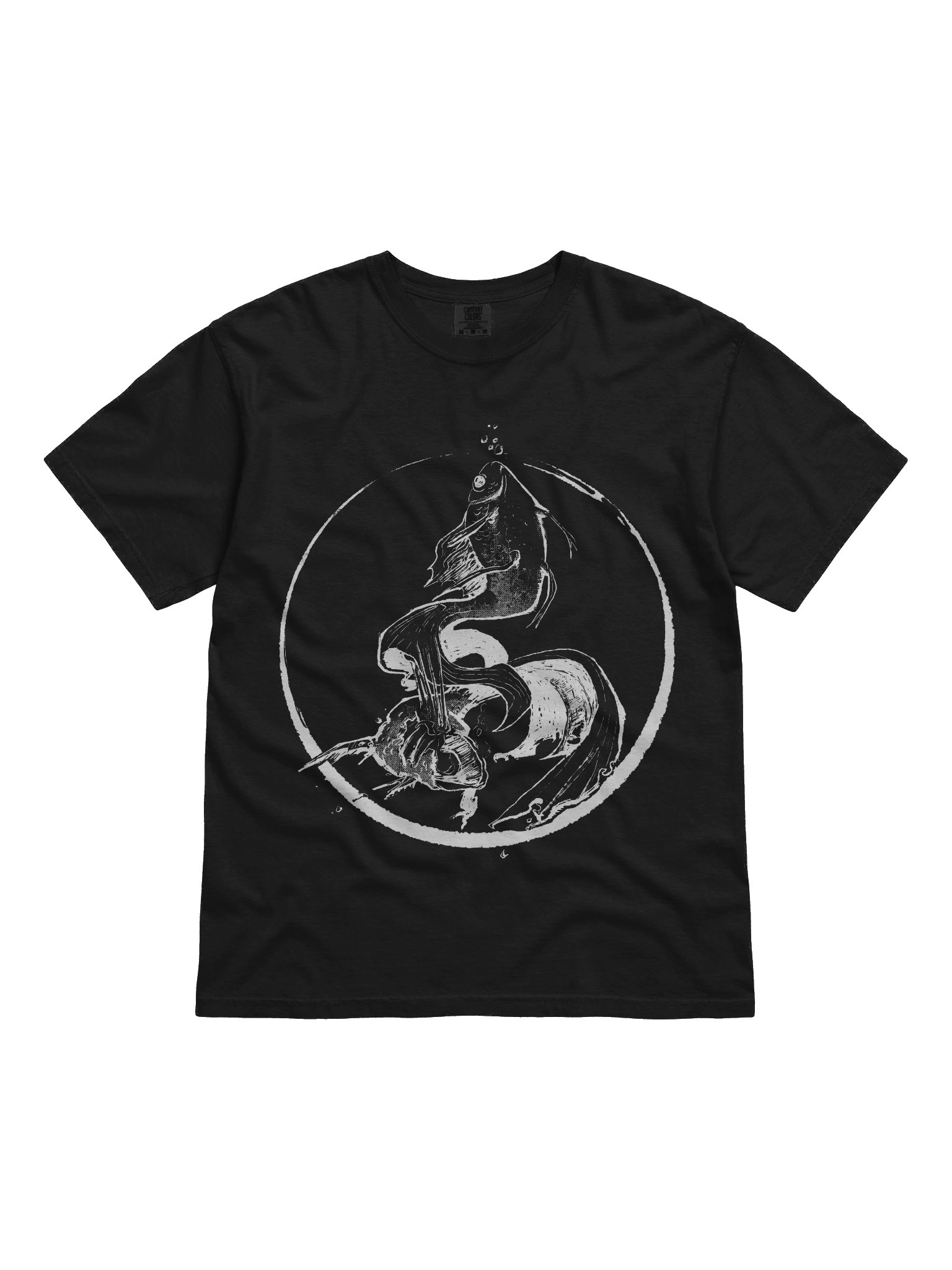 Line Art Fishies Tee - Midnight Edition product image (1)