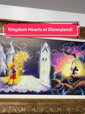 My jaw legit dropped seeing this painting at the WONDERGROUND Gallery in Downtown Disney! $400 price tag 🥲 #kingdomhearts #kingdomheartsfan #disney #disneyland 