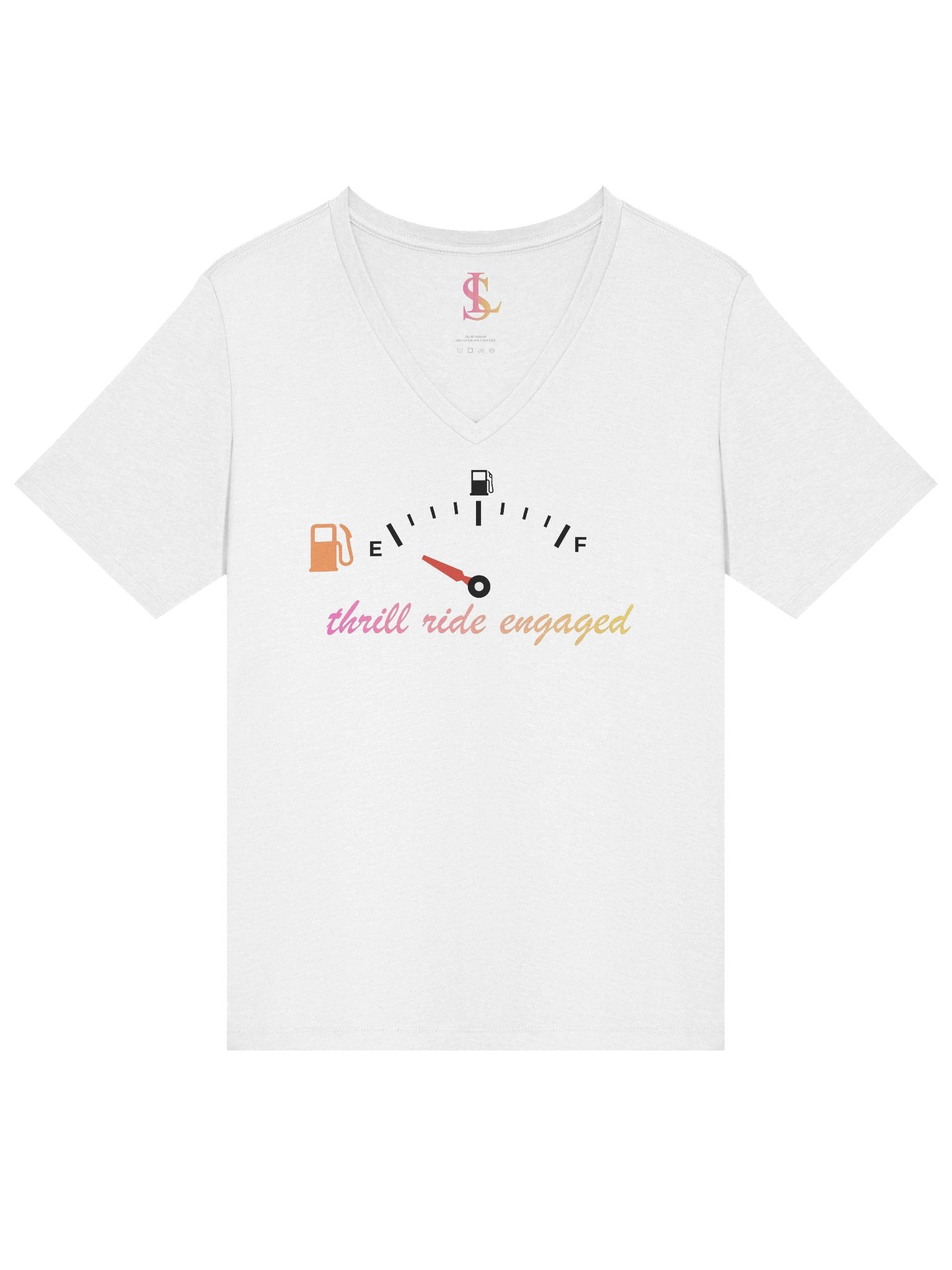 Thrill Ride Engaged – Women’s V-Neck Graphic Tee product image (36)
