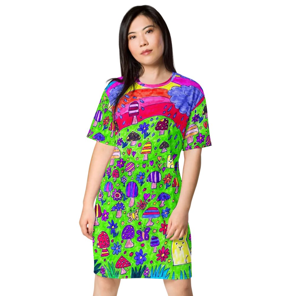 Abstract Nature's Doodle Art Ladies T Shirt Dress product image (1)