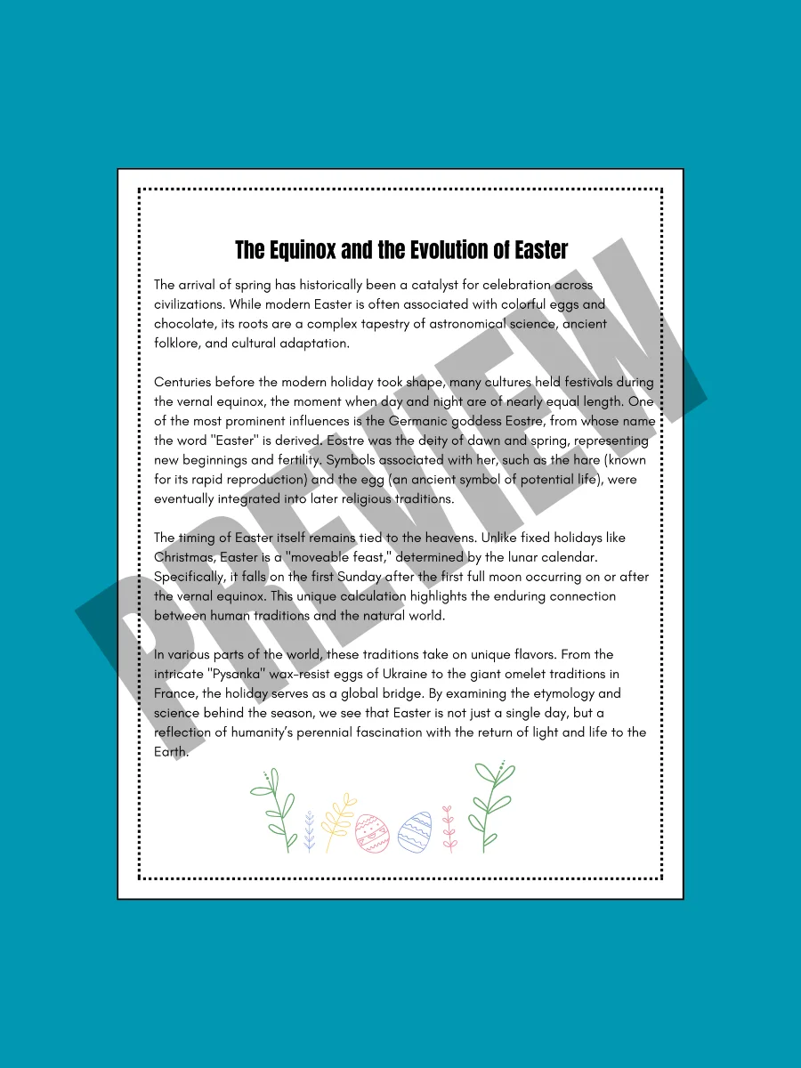 Easter Activities Middle School Subplan 6th 7th 8th Grade product image (4)
