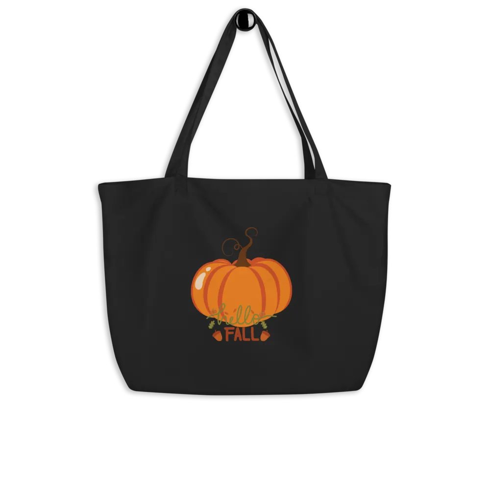 Hello Fall Twill Tote-Black product image (5)