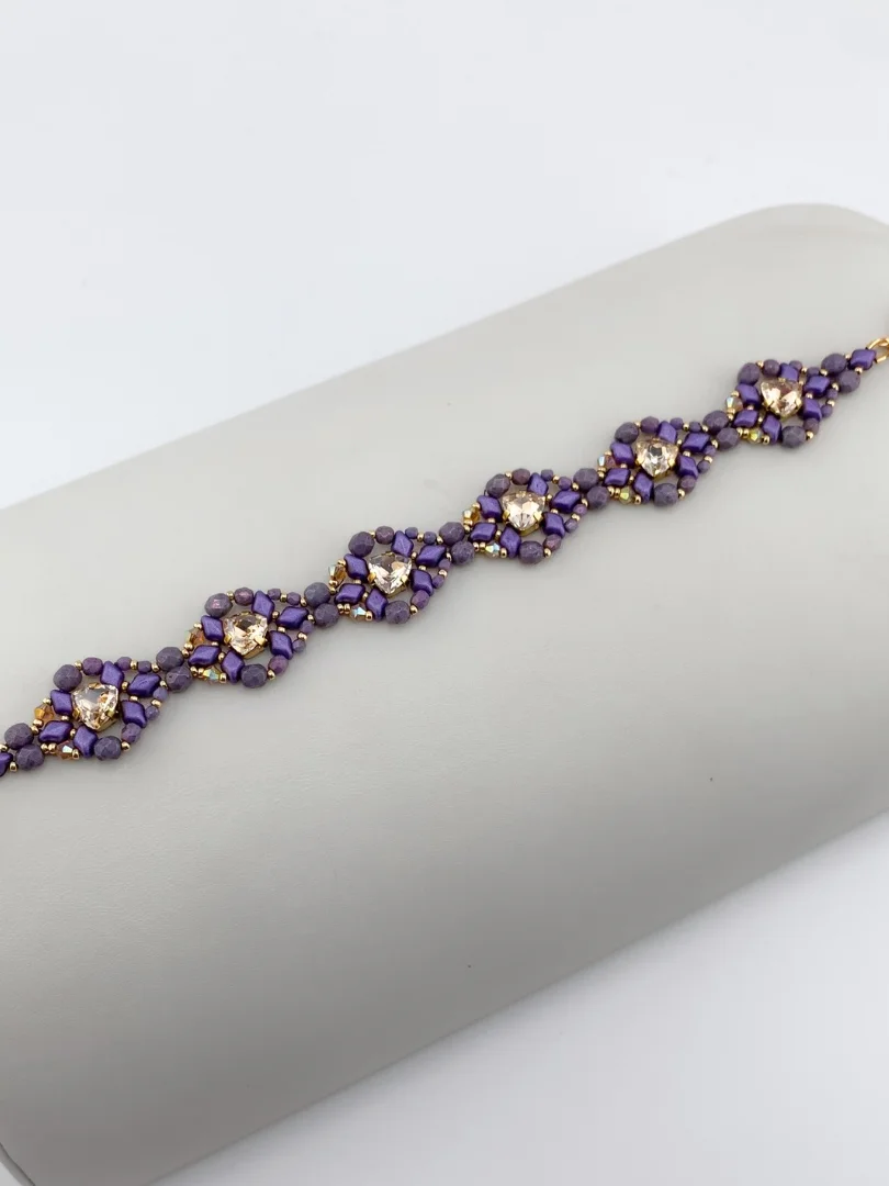 Beading Pattern - Trillion Crystal Matinee Bracelet product image (5)