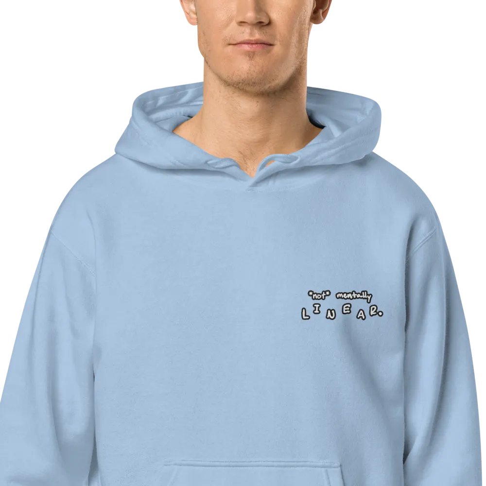 *not* mentally linear (L.C. bubble design 2) embroidered pigment hoodie product image (1)