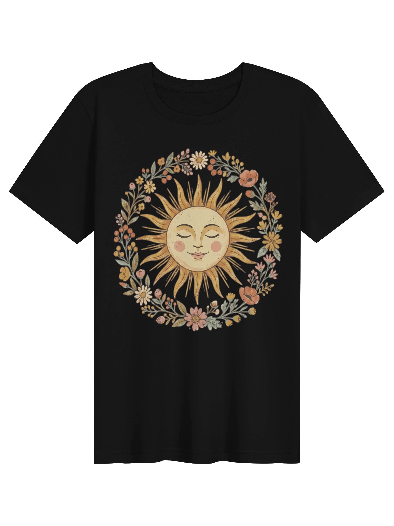 Camiseta Gráfica Boho Sol Celestial | Estilo Místico Vintage product image (2)