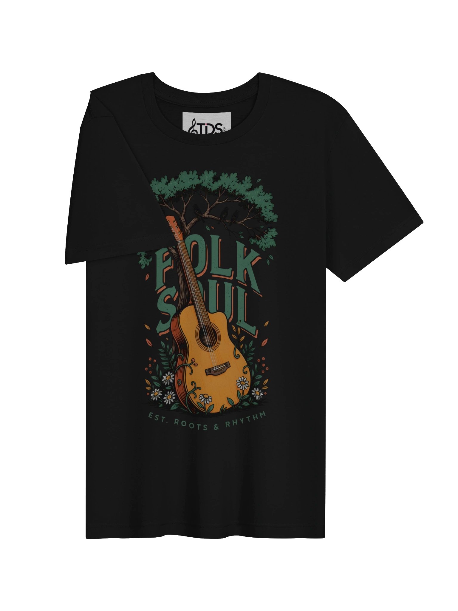 Folk Soul Roots & Rhythm Guitar Emblem Tee product image (13)