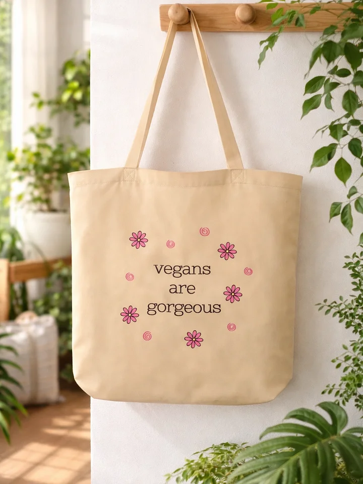 “Vegans Are Gorgeous” Organic Tote Bag product image (1)