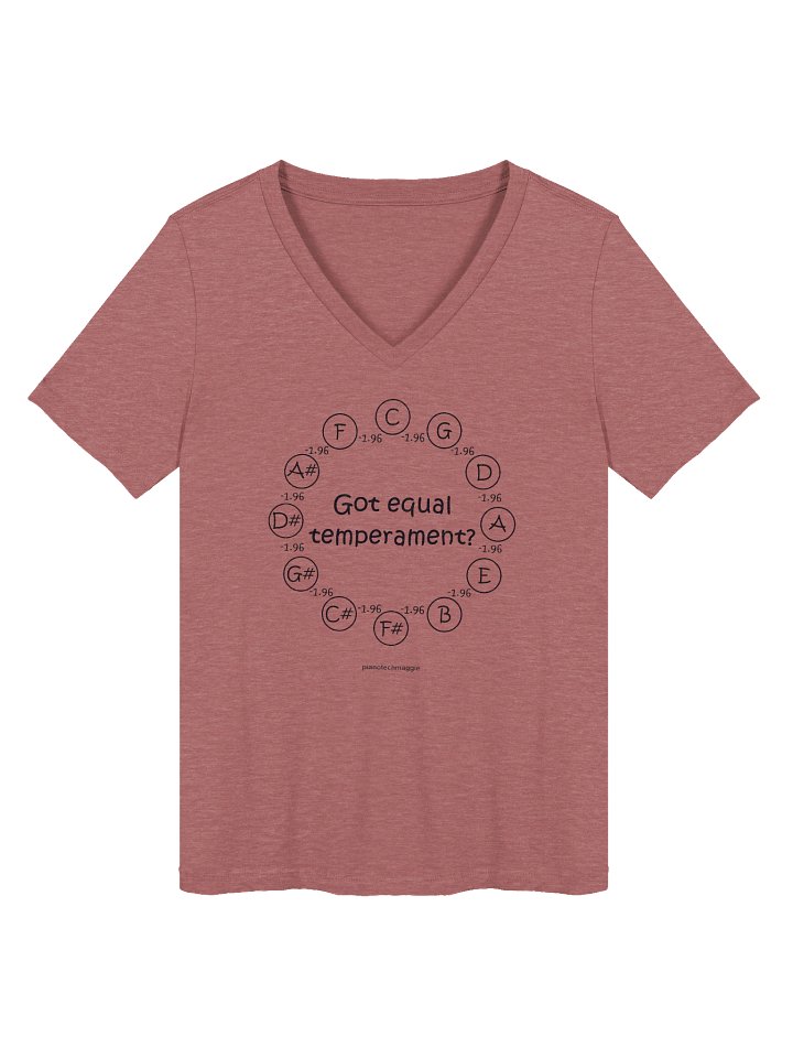 equal temperament v-neckT, mauve product image (1)