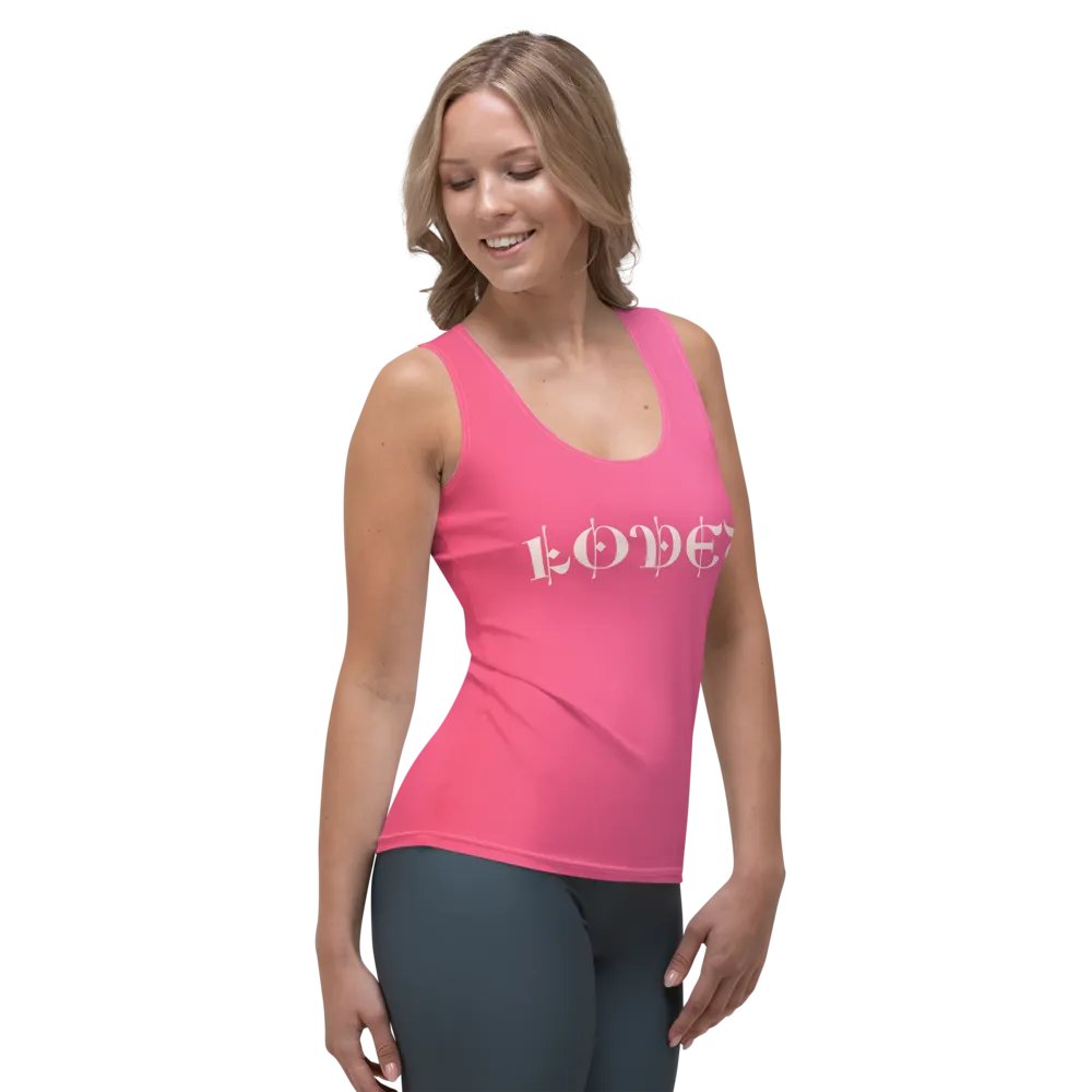 “Loved” Pink All-Over Tank product image (8)