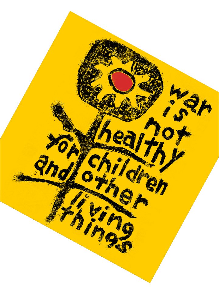 War is not healthy yellow sticker product image (4)