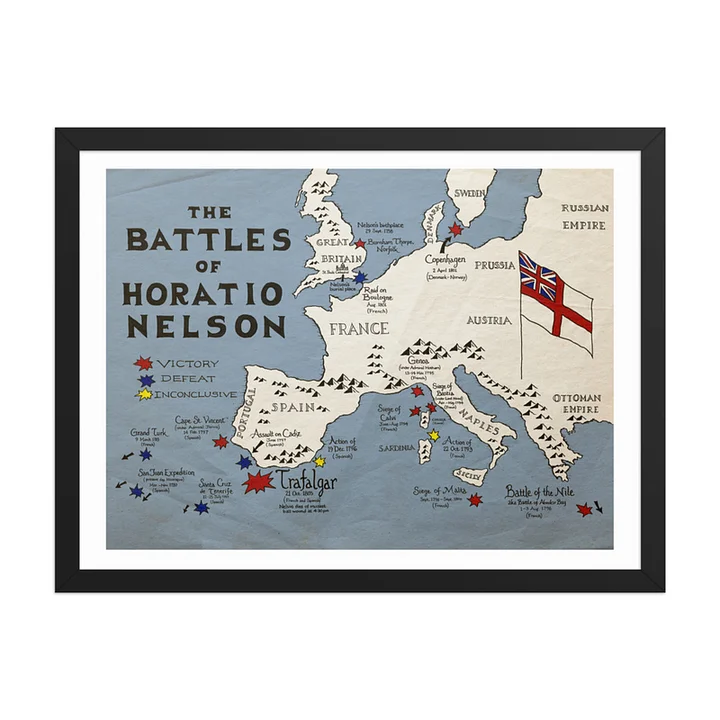 The Battles of Horatio Nelson - Framed Poster product image (1)