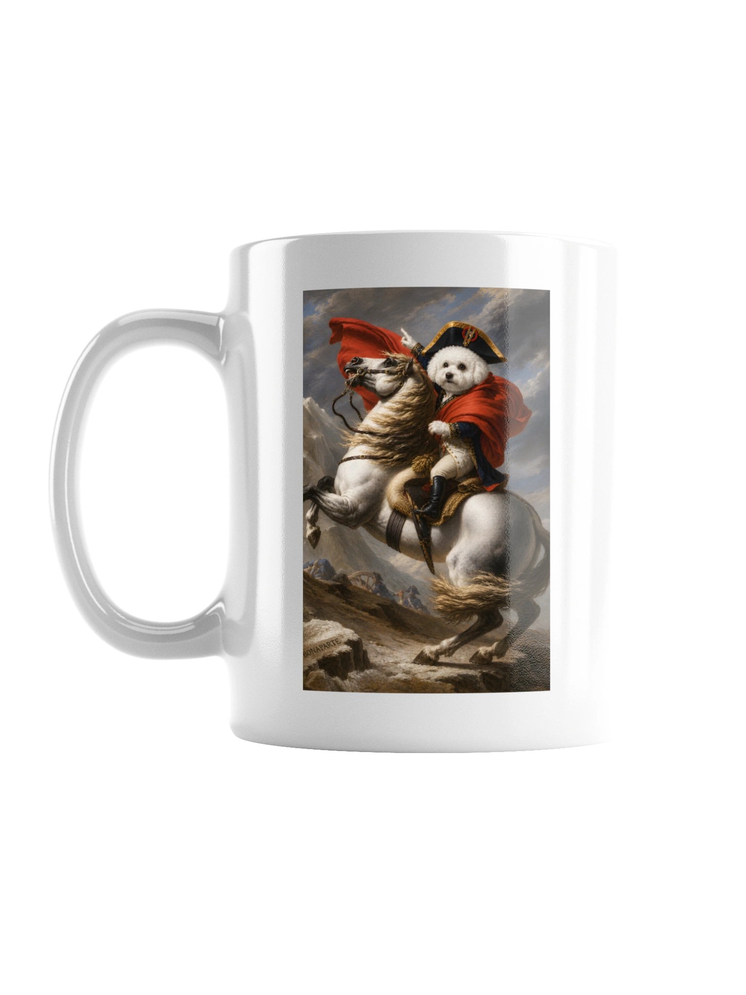 Bichon Napoleon Crossing the Alps Mug product image (1)