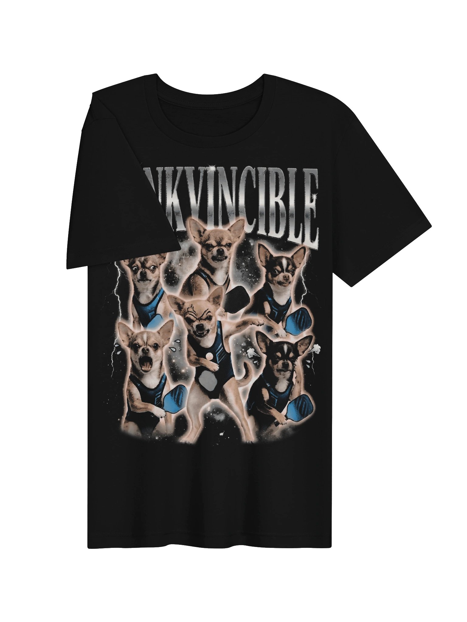 Dinkvincible Funny Pickleball Shirt | Chihuahua Bootleg Graphic Tee product image (7)