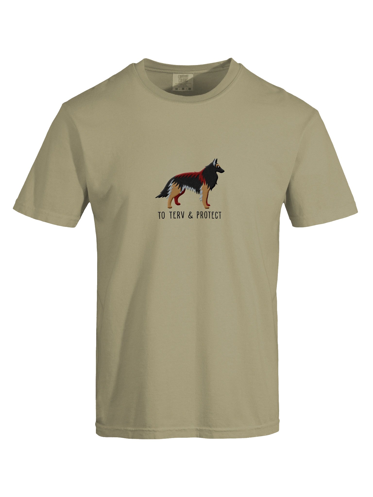 To Terv and Protect T-Shirt(Embroidered) of a Belgian Tervuren(Black) product image (10)